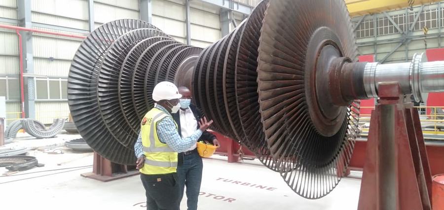 Power plant maintenance — turbine rotor inspection